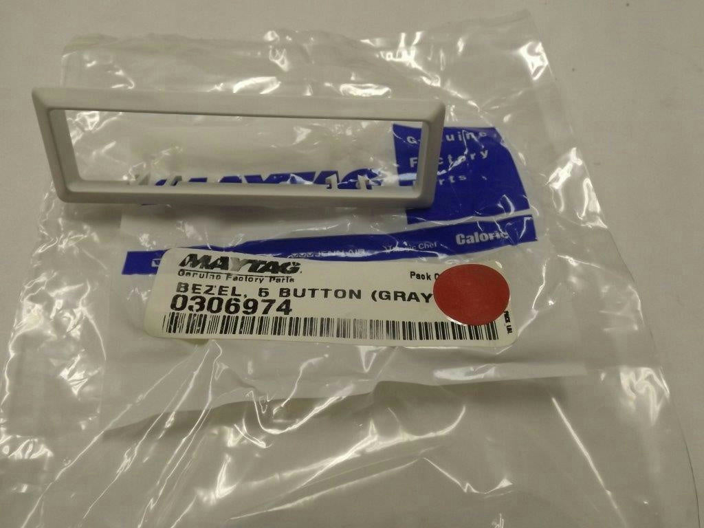 MAYTAG WHIRLPOOL STOVE 0306974 BEZEL 5 BUTTON NEW MAYTAG WHIRLPOOL STOVE 0306974 BEZEL 5 BUTTON NEW